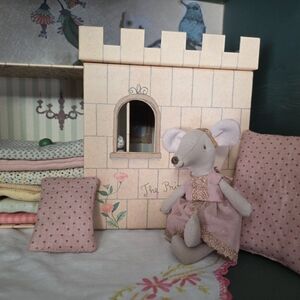 Maileg Mouse PPink Fabric Mouse Doll in Pink Dress for Kids - Charming Plush Toy